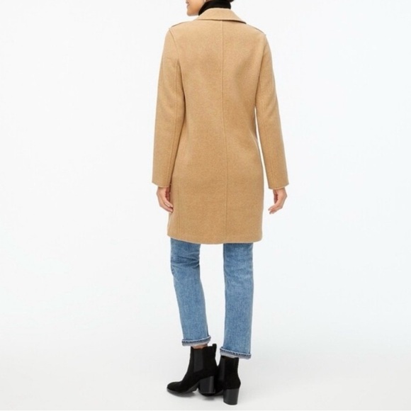 J. Crew Factory Boiled Wool-blend Topcoat in Heather Acorn. - Picture 2 of 11